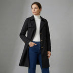 Leichter Trenchcoat für Damen ohne Gürtel mittellang