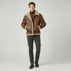 Klassische Fliegerjacke mit Fleecefutter für Herren