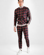 Trainingsanzug für Herren mit hohem Kragen und Rippbündchen