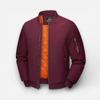 Leichte Bomberjacke für Herren mit gesteppter Fütterung und Reißverschlusstaschen