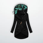 Winddichte Winterjacke für Damen mit verlängertem Rücken