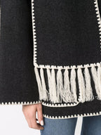 Schal-Mantel für Damen – hüftlang