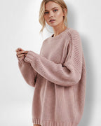 Oversized Damen Strickpullover für Leggings