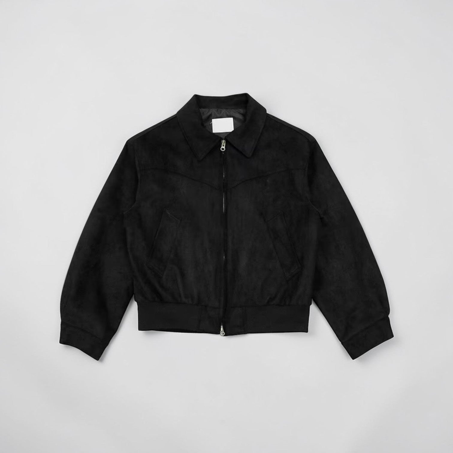 Lässige Übergangsjacke für Herren aus Kunstleder mit klassischer Kragen