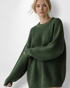 Oversized Damen Strickpullover für Leggings