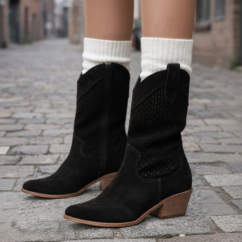 Cowboy-Stiefel mit Reißverschluss für Damen