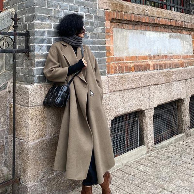 Herbst mantel damen mit Reverskragen | Oversize 2