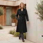 Trenchcoat für Damen im klassischen Stil in taillierter Form mit Gürtel