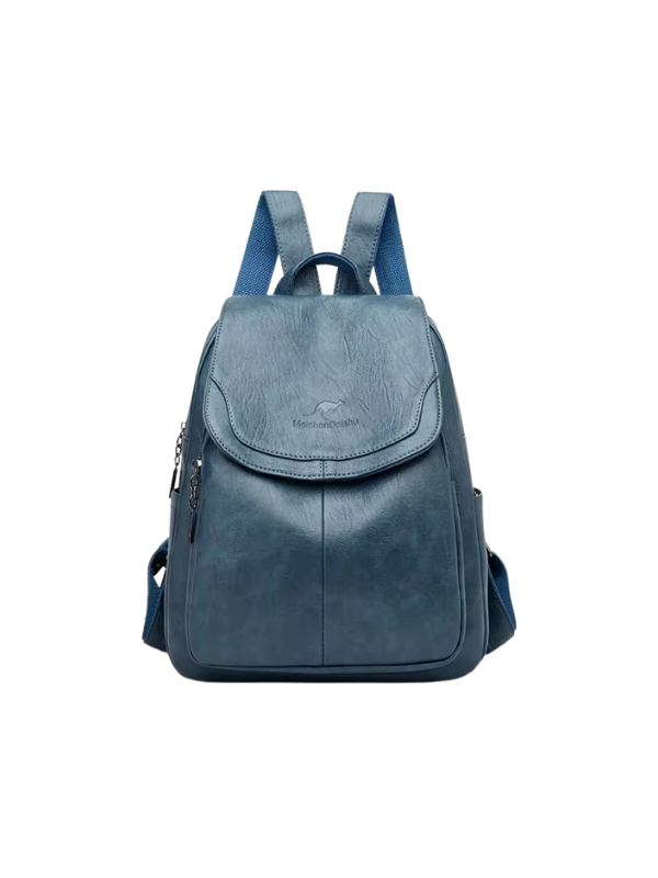 Anti-Diebstahl Rucksack aus PU-Leder mit RFID-Schutz 2