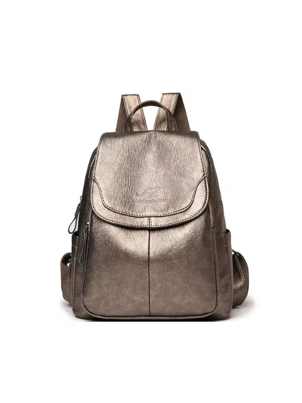 Anti-Diebstahl Rucksack aus PU-Leder mit RFID-Schutz 6