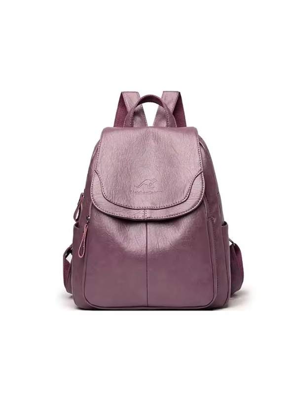 Anti-Diebstahl Rucksack aus PU-Leder mit RFID-Schutz 9