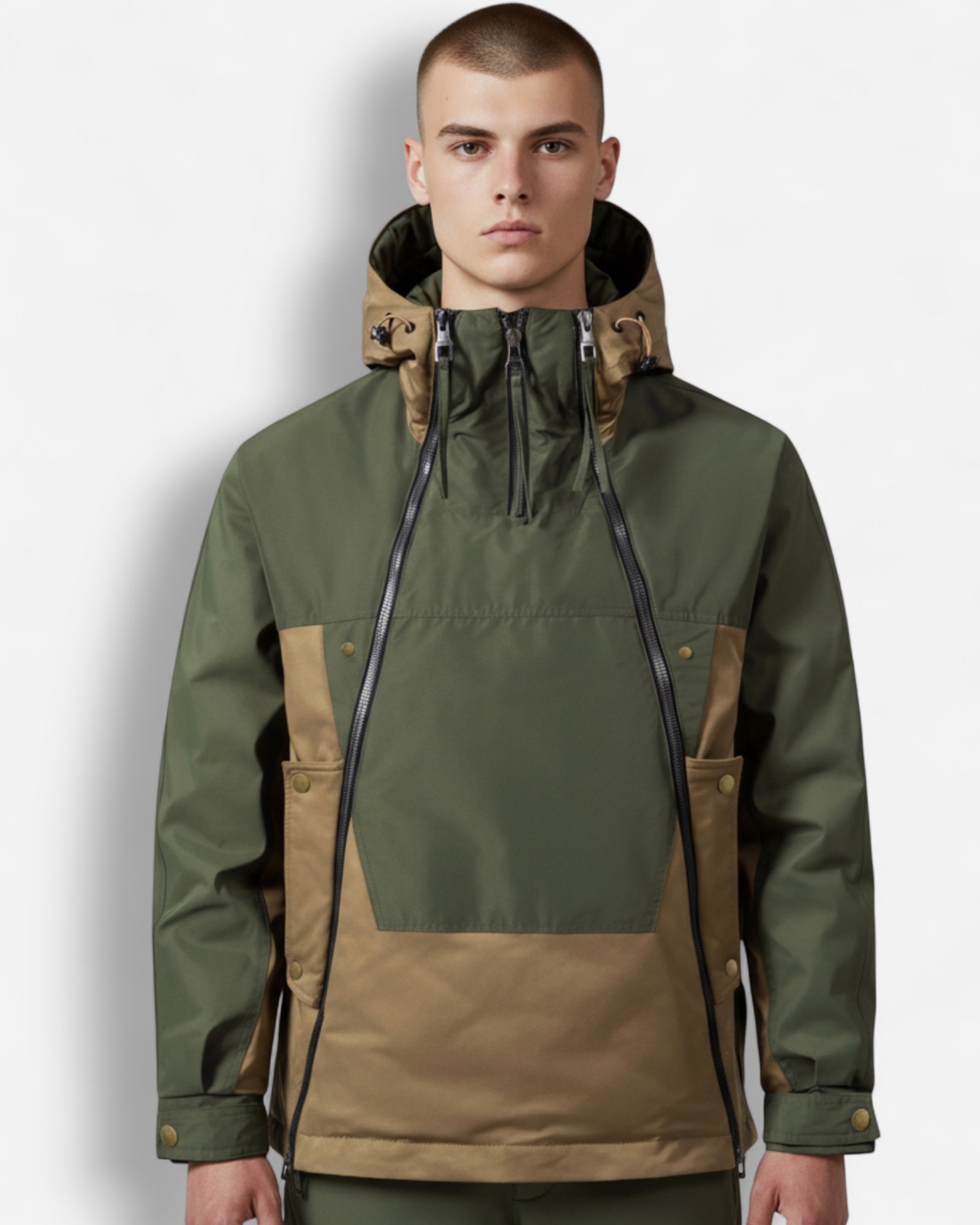 Ski- und Snowboardjacke für Herren mit doppeltem Reißverschluss