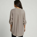 Casual Bluse für Damen ohne Kragen