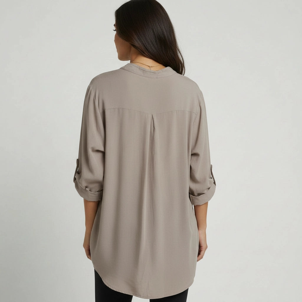 Casual Bluse für Damen ohne Kragen