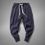 Weite Freizeithose für Herren mit hohen Bündchen und Kordelzug