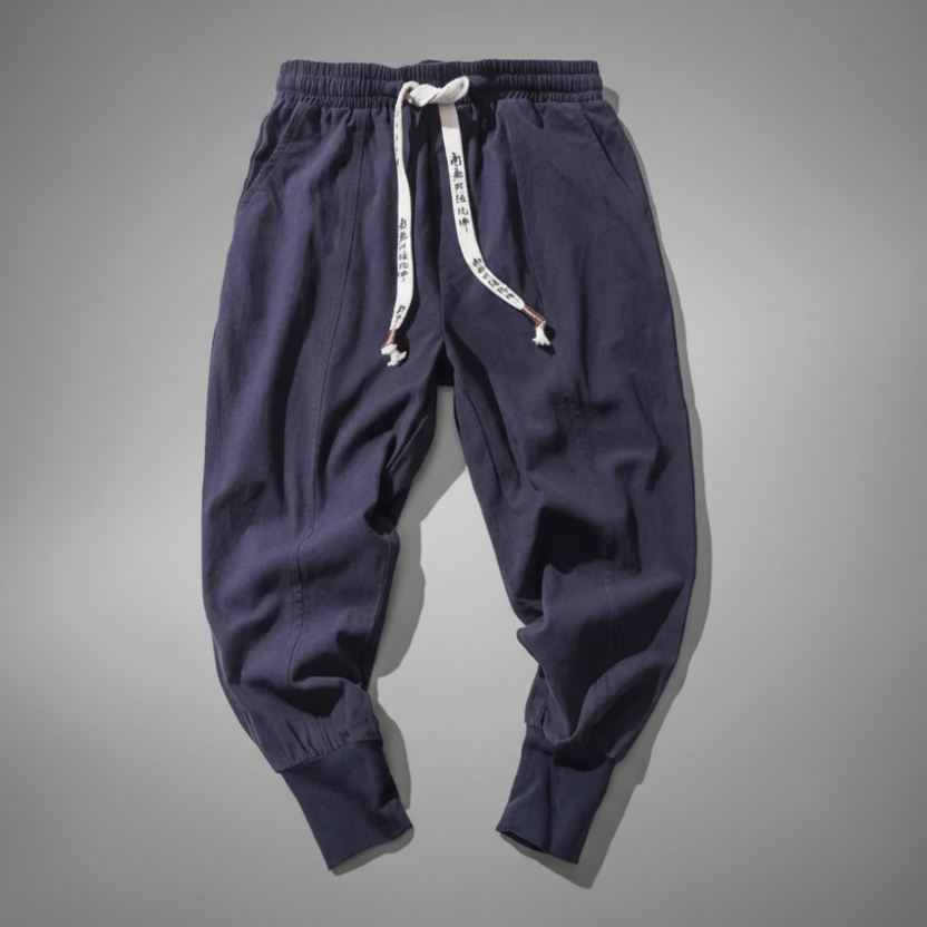 Weite Freizeithose für Herren mit hohen Bündchen und Kordelzug