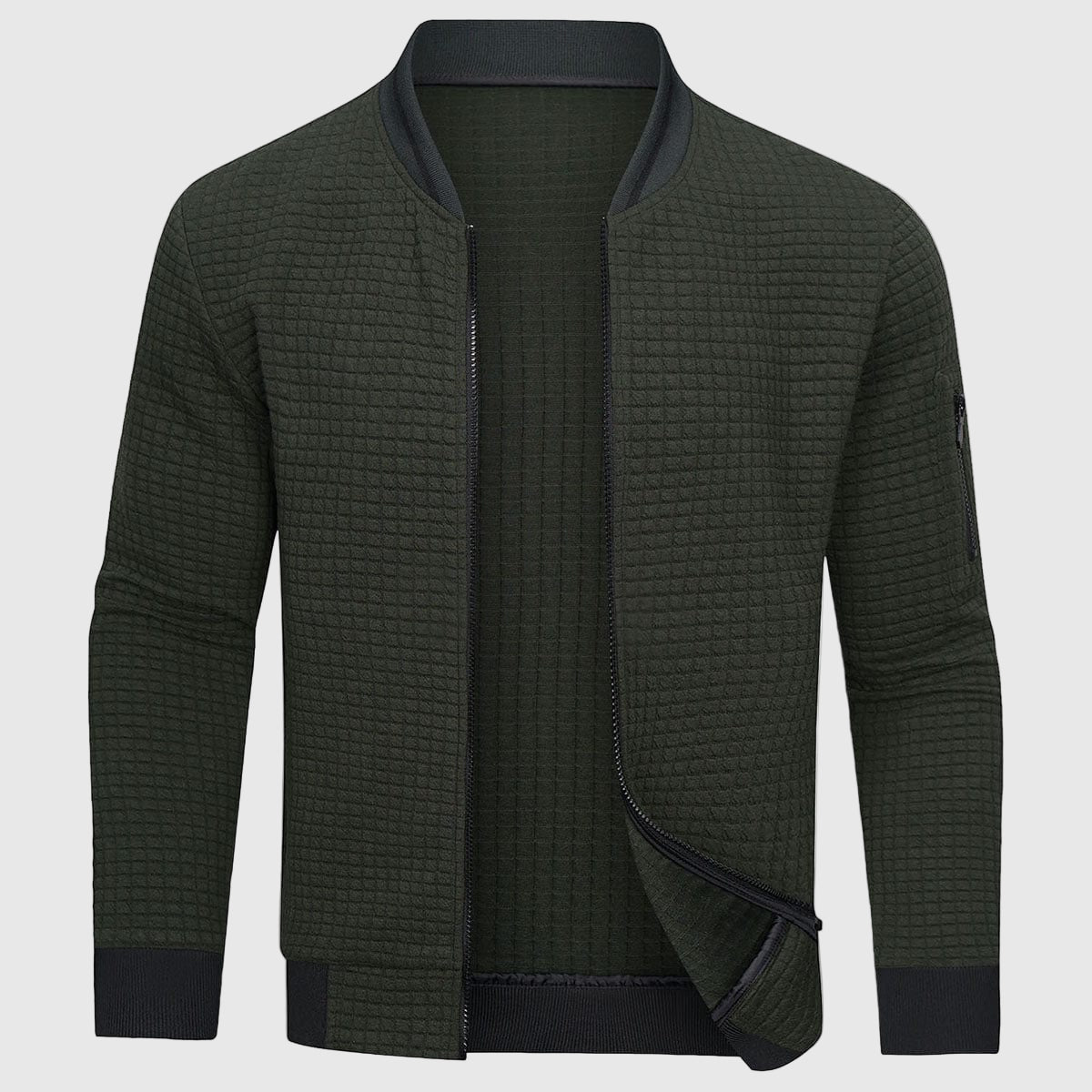 Blouson mit Rippkragen für Herren mit Ärmeltasche 2