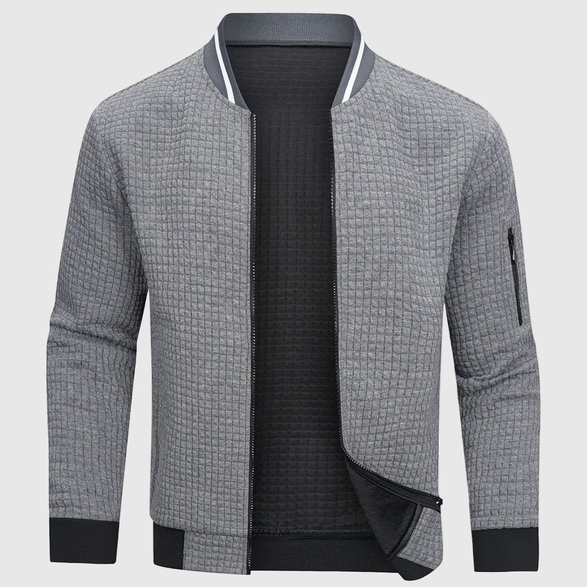 Blouson mit Rippkragen für Herren mit Ärmeltasche 3
