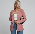 Taillierter Damen Blazer mit fließendem Schalkragen im klassischen Schnitt