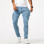 Cargo Slim-Fit Jeans für Herren aus Stretch-Denim