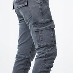 Cargo Slim-Fit Jeans für Herren aus Stretch-Denim