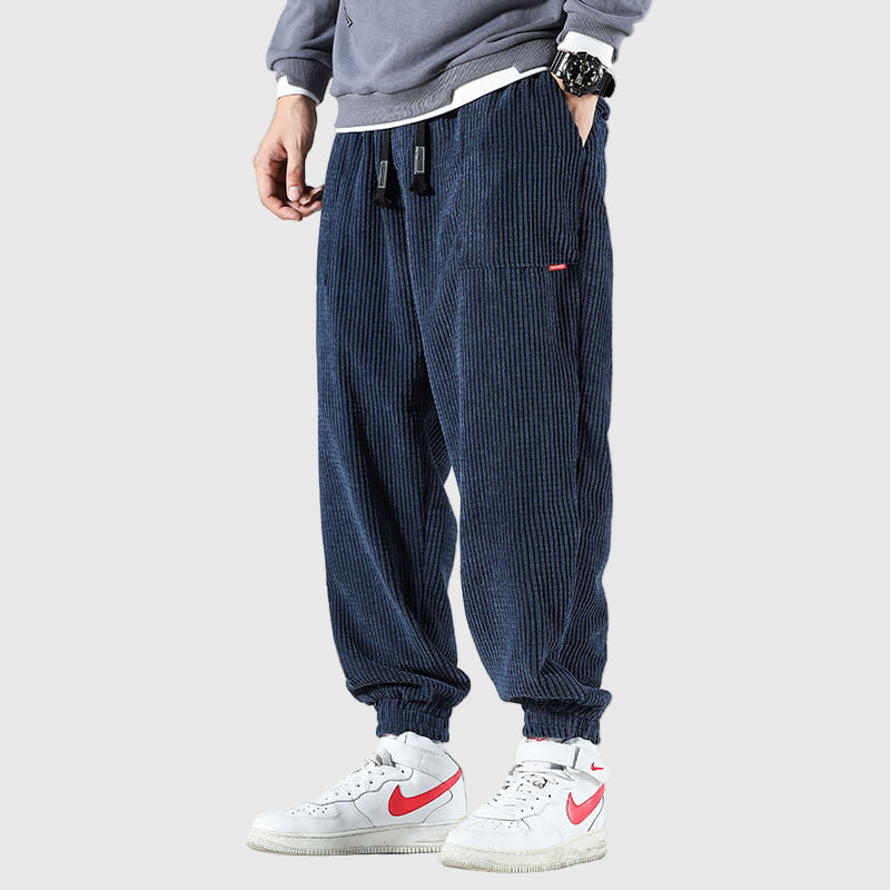 Herren Cordhose mit Kordelzug und elastischem Beinabschluss | Lässig