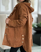 Oversized Cordjacke mit Kapuze für Damen | Mittellang 6