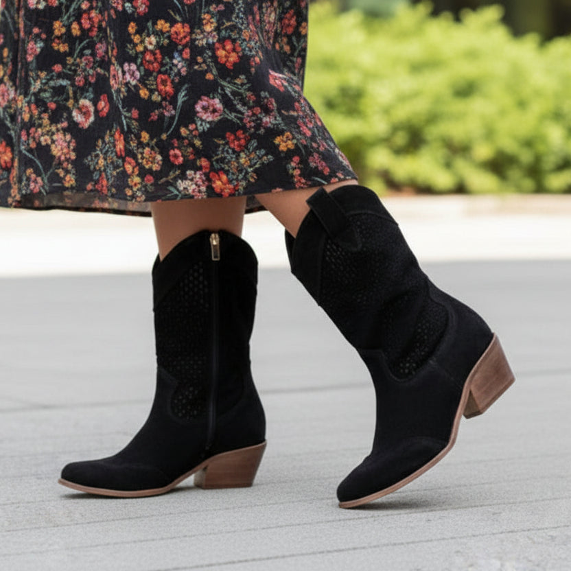 Cowboy-Stiefel mit Reißverschluss für Damen
