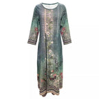 Weites Jumpsuit Set mit Rundhalsausschnitt und Langer Offener Tunika