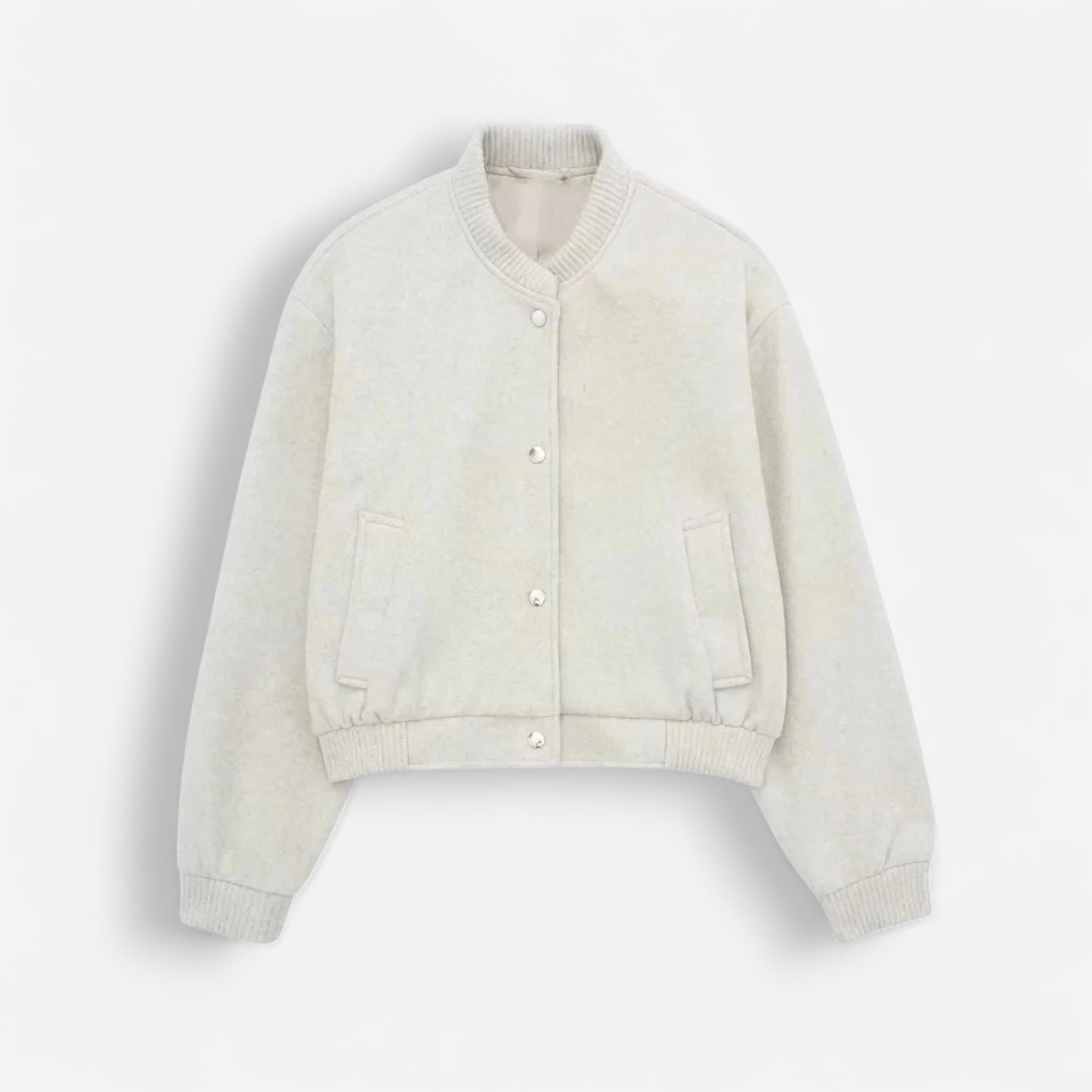 Damen Bomberjacke mit verkürztem Schnitt und Druckknöpfe