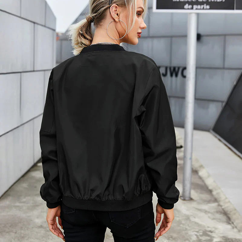 Damen Bomberjacke mit Reißverschluss | Slim-Fit Design 2