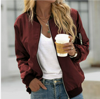 Damen Bomberjacke mit Reißverschluss | Slim-Fit Design 3
