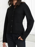 Damen Cardigan mit Ausgestellten Ärmeln für Lagen-Look 6