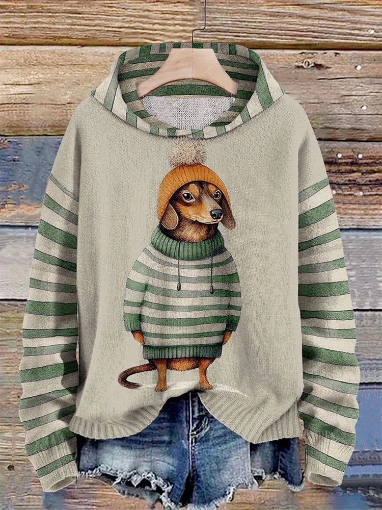 Damen Hoodie mit Hundemotiv | Bequemer Kapuzenpullover für Tierliebhaber 3