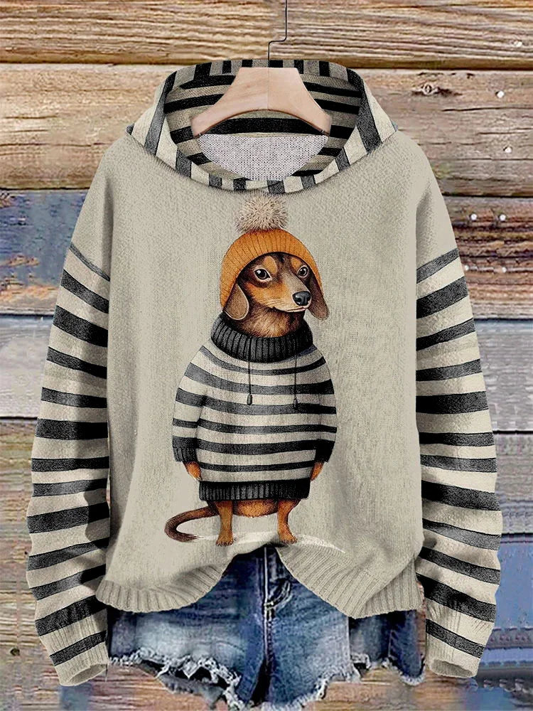 Damen Hoodie mit Hundemotiv | Bequemer Kapuzenpullover für Tierliebhaber 4