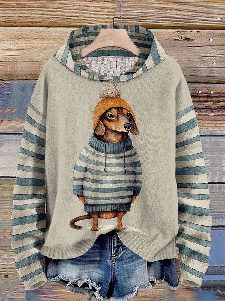 Damen Hoodie mit Hundemotiv | Bequemer Kapuzenpullover für Tierliebhaber 5