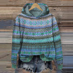 Damen Norweger-Kapuzenpulli mit traditionellem Muster | Wärmend und gemütlich 1