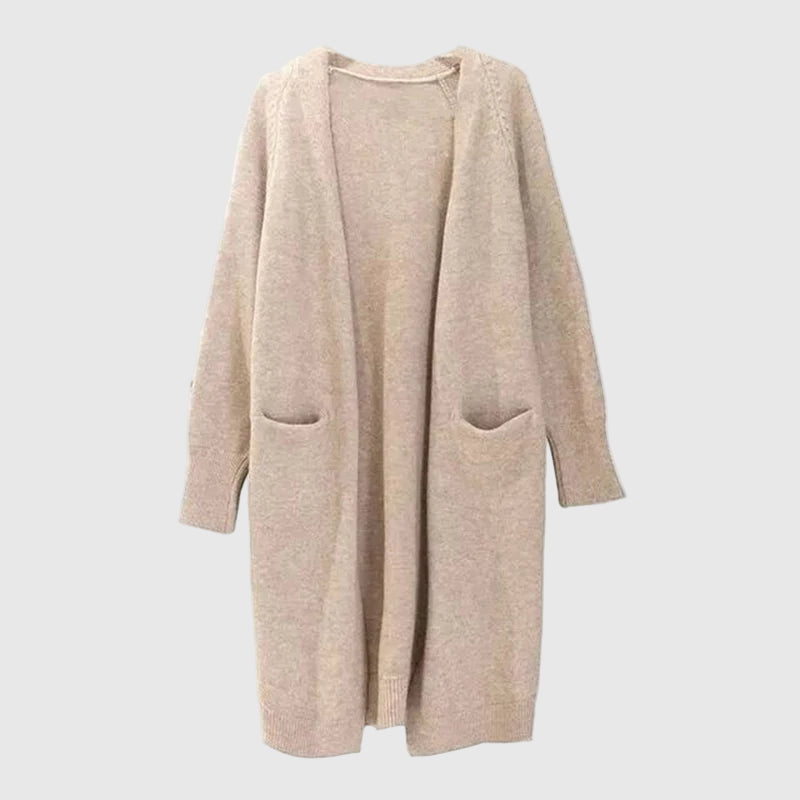 Langer Cashmere Strickjacke Für Frauen | Wärmend