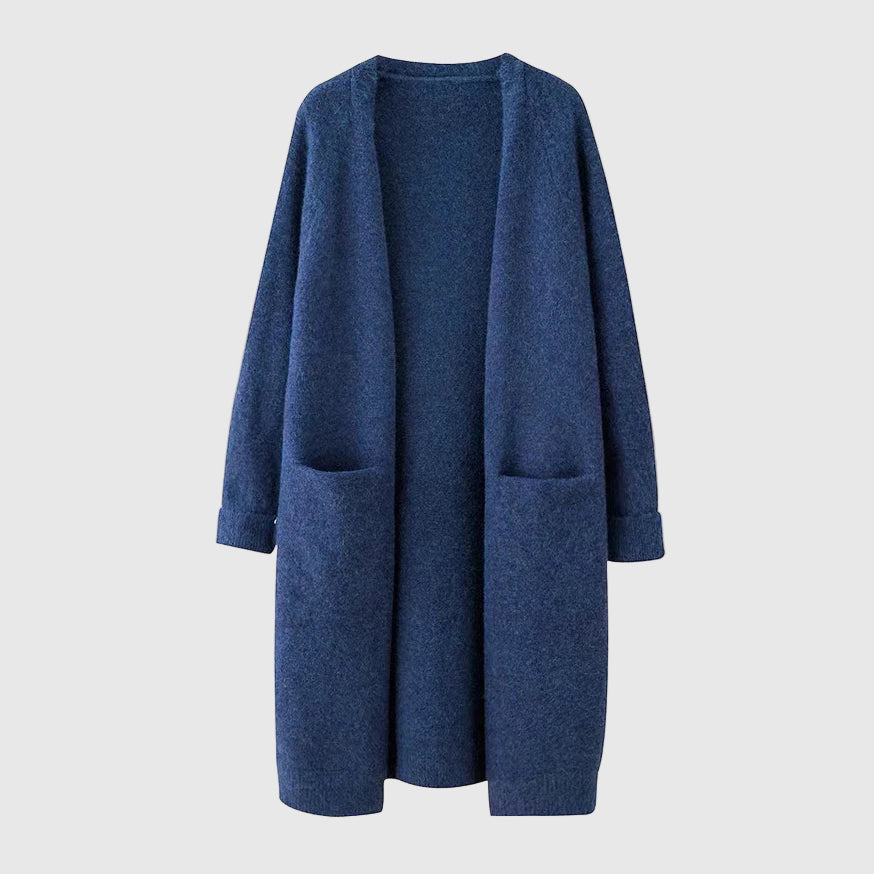 Langer Cashmere Strickjacke Für Frauen | Wärmend