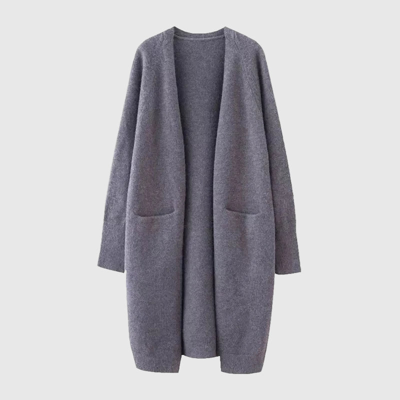 Langer Cashmere Strickjacke Für Frauen | Wärmend