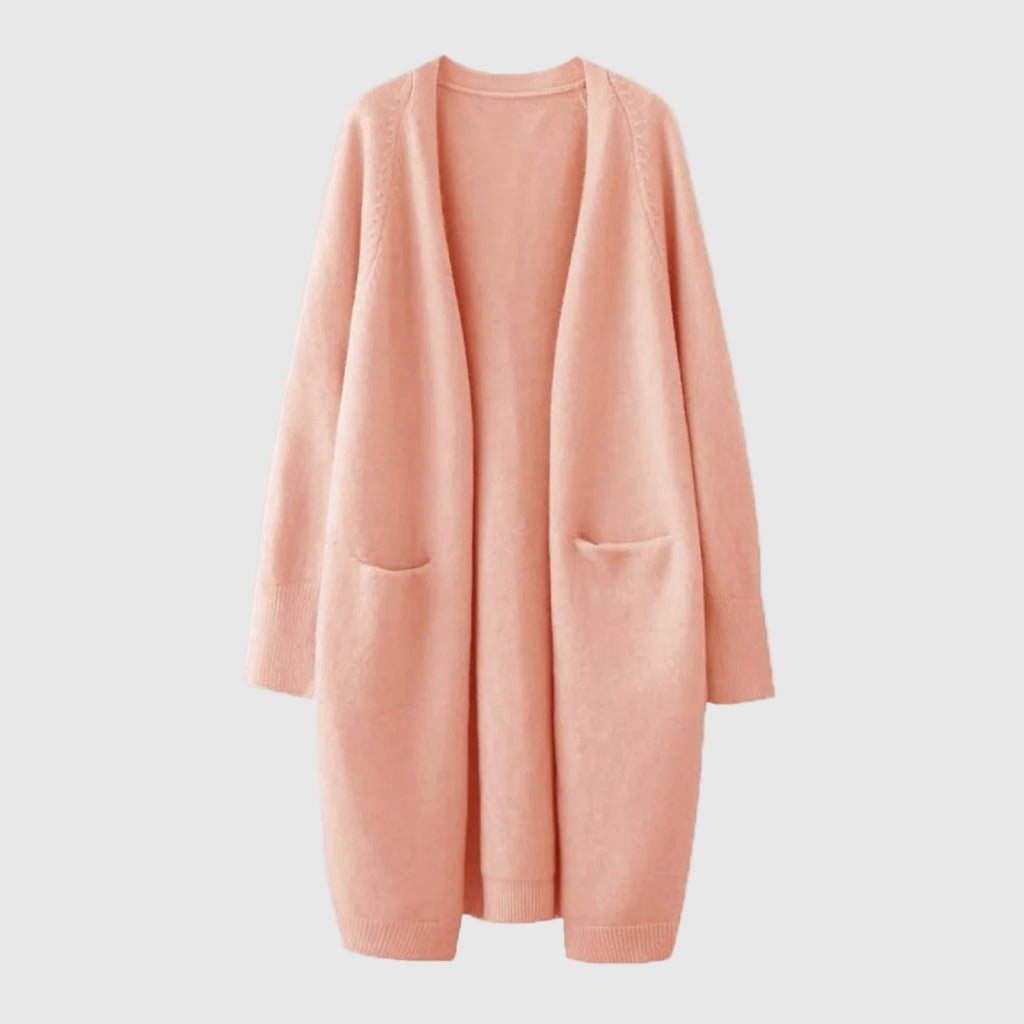 Langer Cashmere Strickjacke Für Frauen | Wärmend