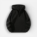 Langarm Fleece Pullover für Damen mit Kurzem Reißverschluss und Kapuze