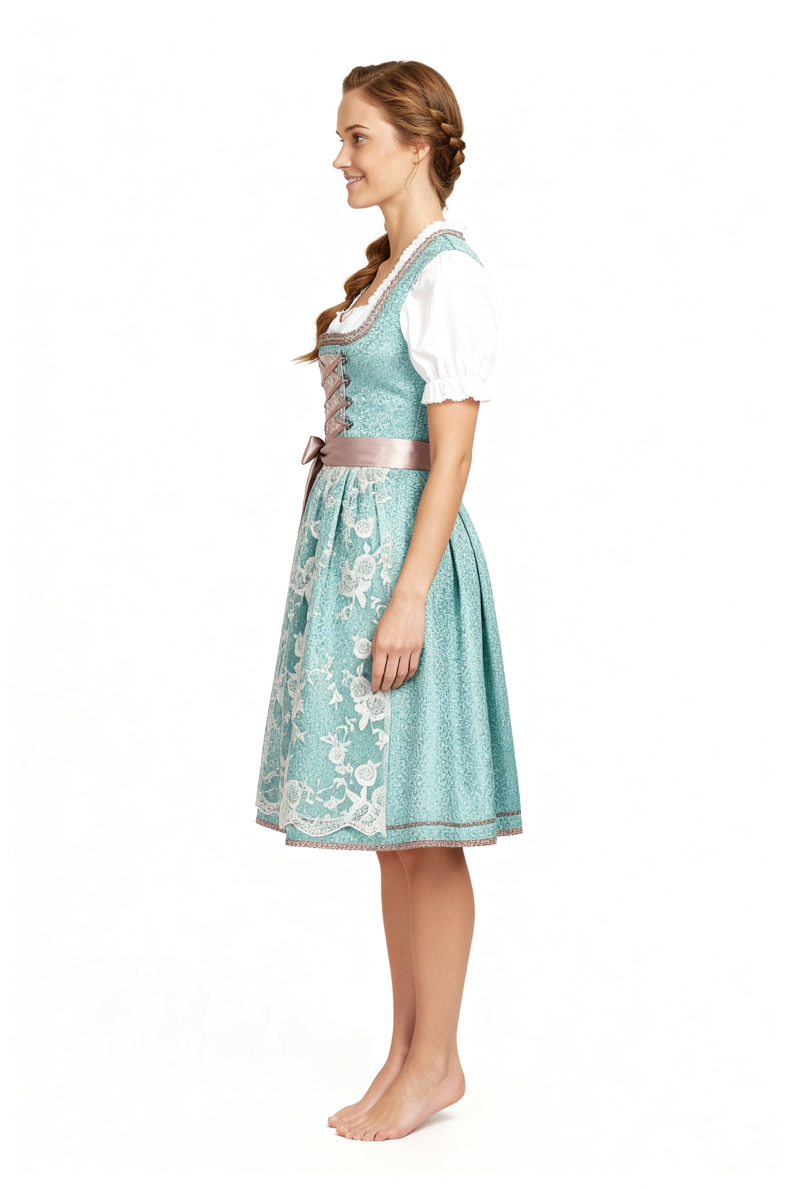 Dirndl mit Schürze für Damen im klassischen Design