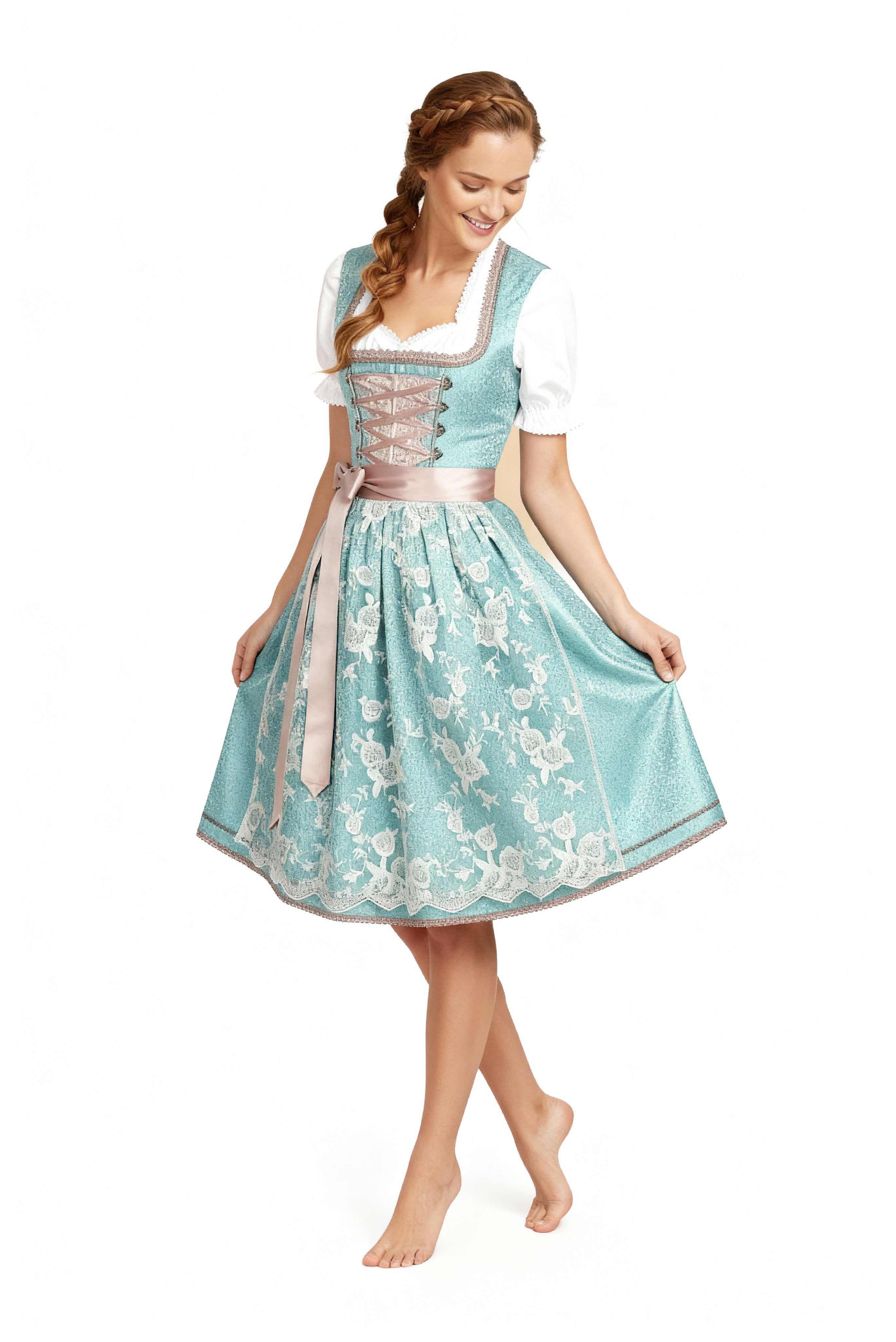 Dirndl mit Schürze für Damen im klassischen Design