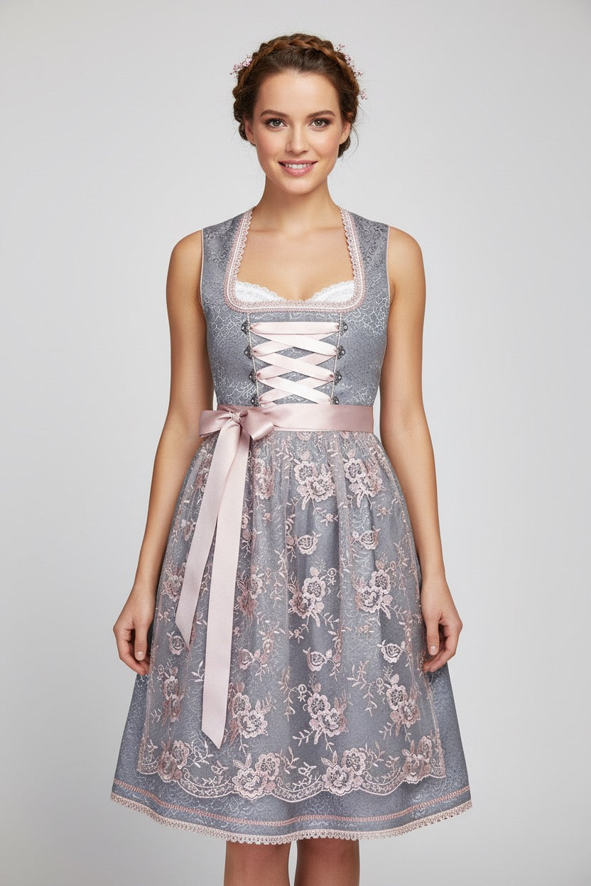 Dirndl mit Schürze für Damen im klassischen Design