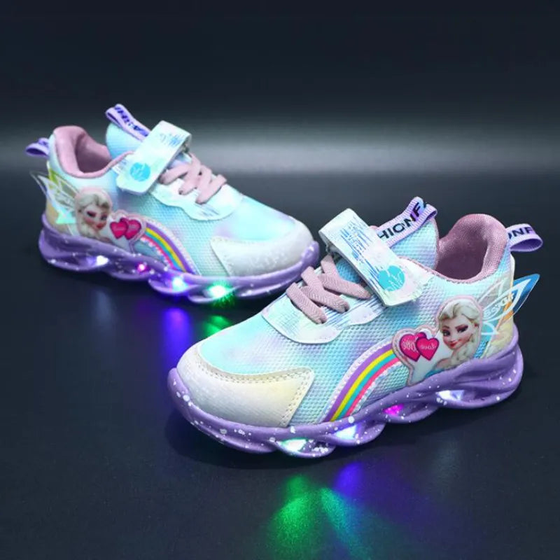 Leuchtende Sneaker mit LED Sohle und Klettverschluss