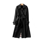 Doppelreihiger Trenchcoat für Damen mit abnehmbarem Gürtel 2