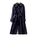 Doppelreihiger Trenchcoat für Damen mit abnehmbarem Gürtel 3