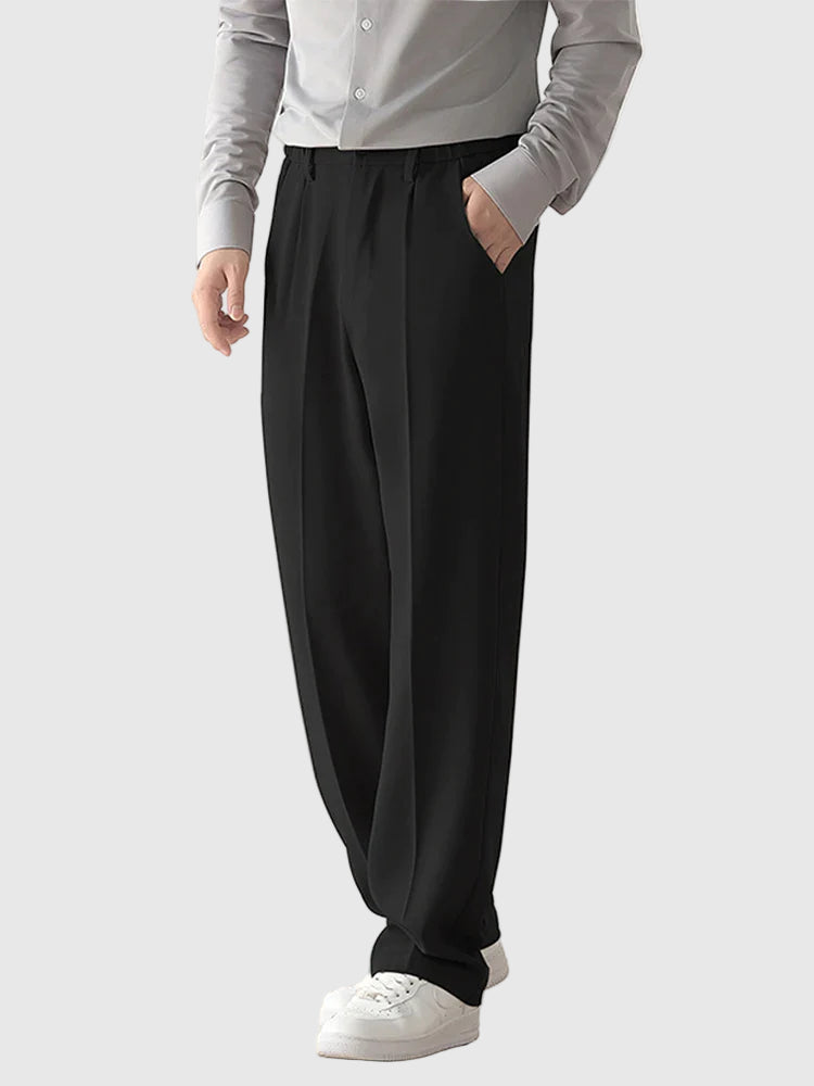 Weit geschnittene Herren-Anzughose mit elegantem Fall
