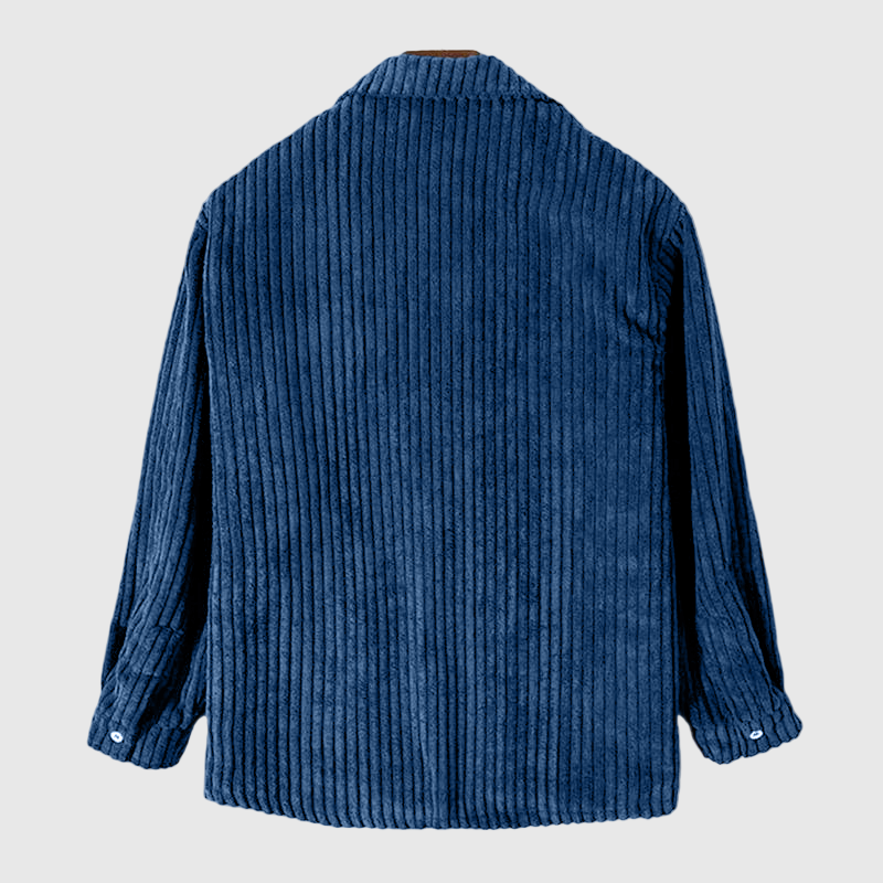 Dunkelblaues Cord Overshirt für Herren | Stilvolles Herbst-Outfit 1